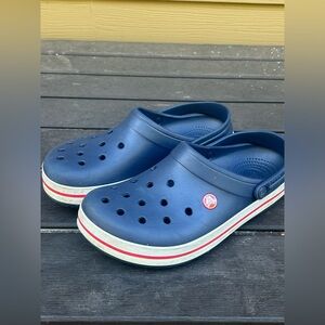 Crocs Classic Clogs Crocband Bayaband Blue Women Size 11 Men Size 9